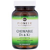 Pioneer Nutritional Formulas, Chewable D3 & K2, Natural Spearmint, 90 Chewables