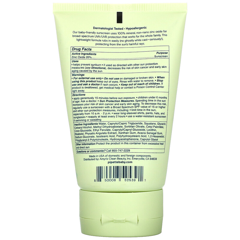pipette mineral sunscreen broad spectrum spf 50 4 fl oz