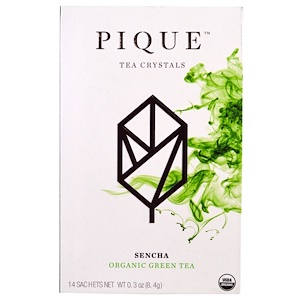Pique Tea, Sencha, зеленый чай органического происхождения, 14 пакетиков, 8,4 г (0.3 унции)