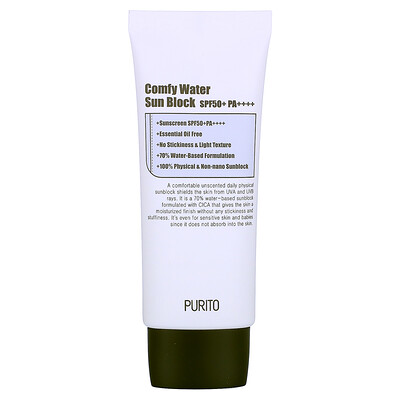 

Purito Comfy Water Sun Block, SPF 50+PA++++, 2.0 fl oz (60 ml)
