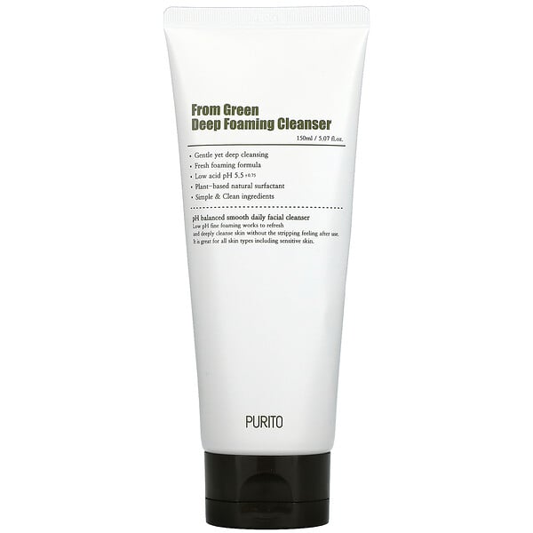 Purito, From Green Deep Foaming Cleanser, 5.07 fl oz (150 ml)