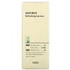 Purito, AHA BHA Refreshing Solution, Fragrance Free, 3.38 fl oz (100 ml)
