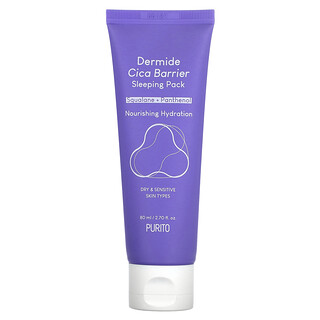 Purito, Dermide Cica Barrier, Bolsa para dormir, 80 ml (2,70 oz. líq.)