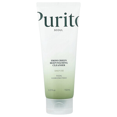 Purito , De Green, Espuma De Limpieza Profunda, 150 Ml (5,07 Oz. Líq.).