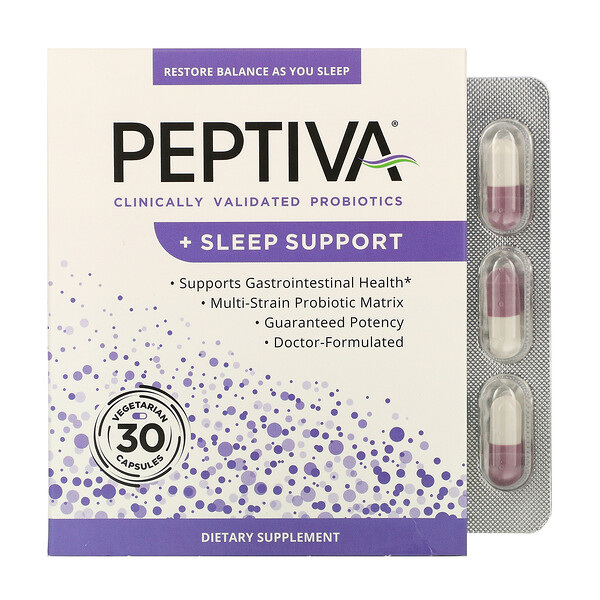 Clinically Validated Probiotics + Sleep Support, 30 Vegetarian Capsules