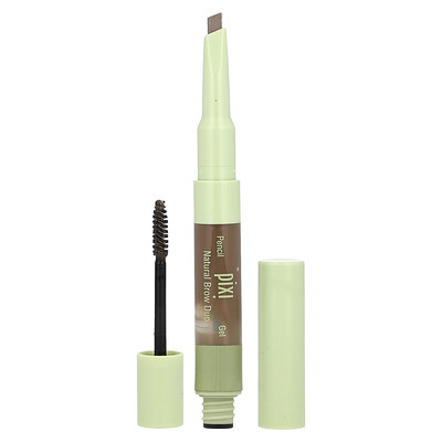 Pixi Beauty  2-In-1 Natural Brow Duo  Brow Pencil & Gel  0305 Natural Brown  1 Count