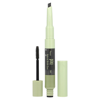 Pixi Beauty, Dúo natural para cejas 2 en 1, Lápiz y gel para cejas, 0634 Negro suave, 1 pieza