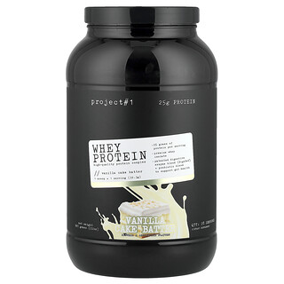 Project 1 Nutrition, сироватковий протеїн, високоякісний протеїновий комплекс, ванільний тісто для кексів, 907 г (2 фунти)