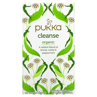 Pukka Herbs Очищающий травяной чай, не содержащий кофеина, 20 пакетиков, 1,27 ун. (36 г)