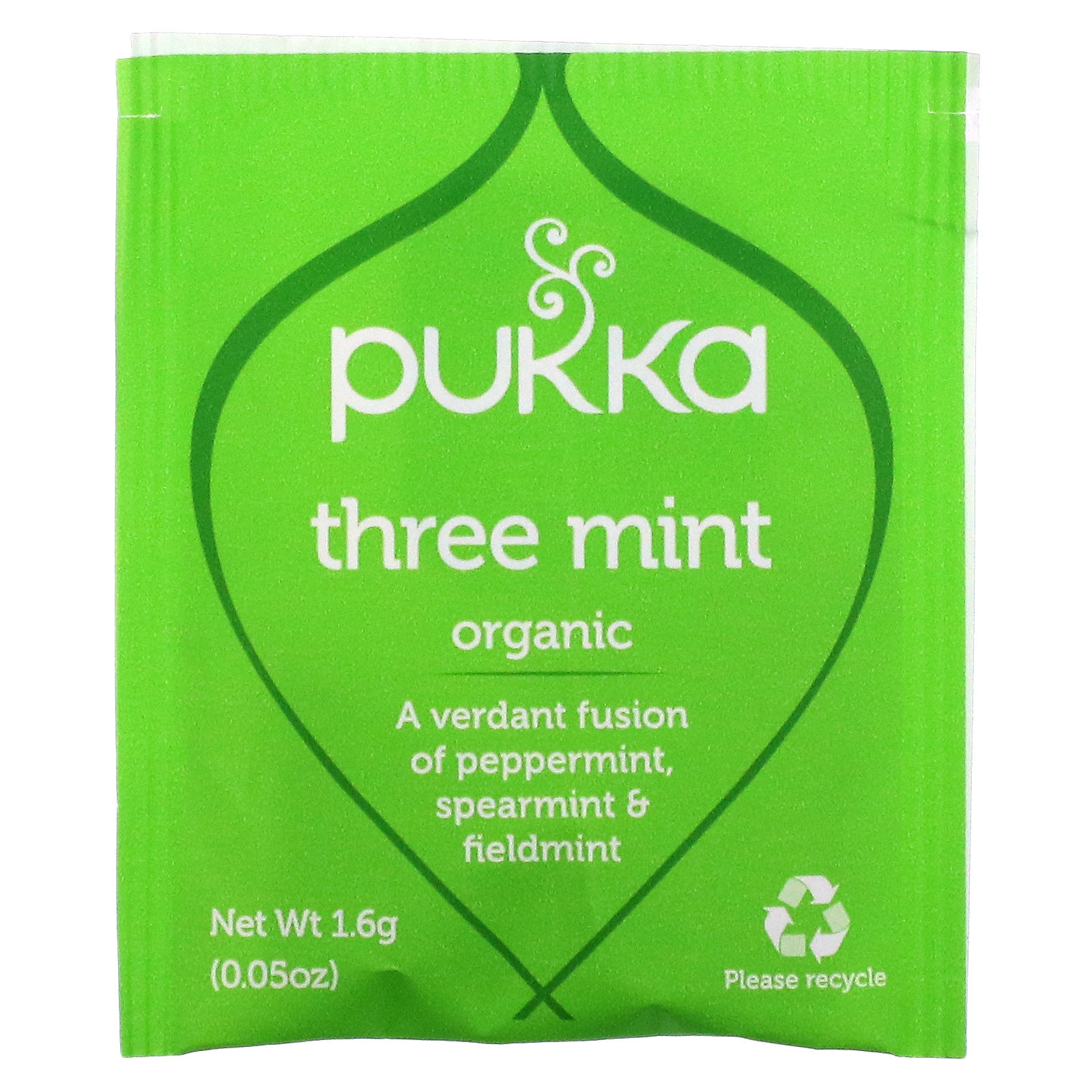 Pukka Herbs, Three Mint, Caffeine Free, 20 Herbal Tea Sachets, 1.12 oz