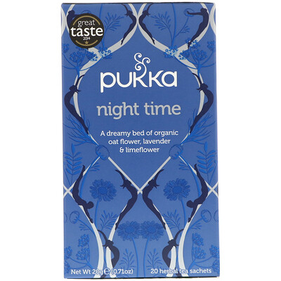 Pukka Herbs Night Time Tea, 20 Herbal Tea Sachets 0.03 oz (1 g)