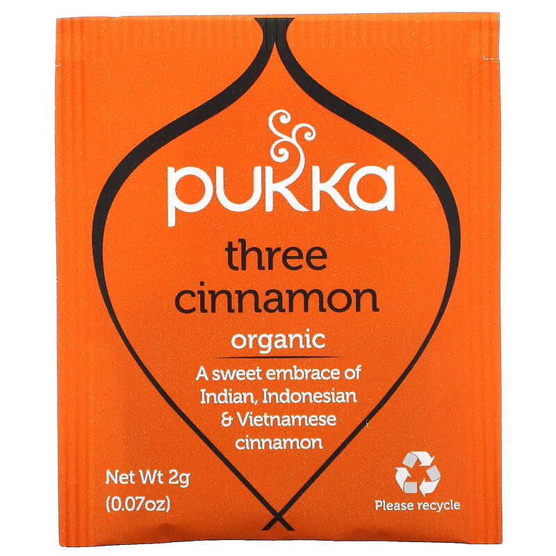 Pukka Herbs Organic Three Cinnamon Tea Caffeine Free 20 Herbal Tea Sachets 141 Oz 40 G 7113