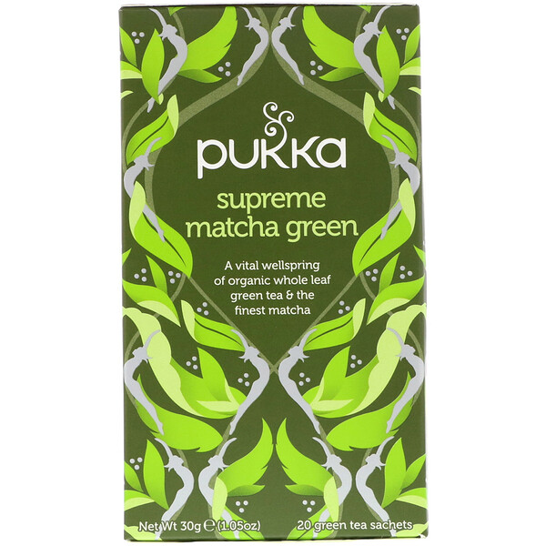 Pukka Herbs, Supreme Matcha Green, 20 Teebeutel mit Grünem Tee, 1,05 oz (30 g)