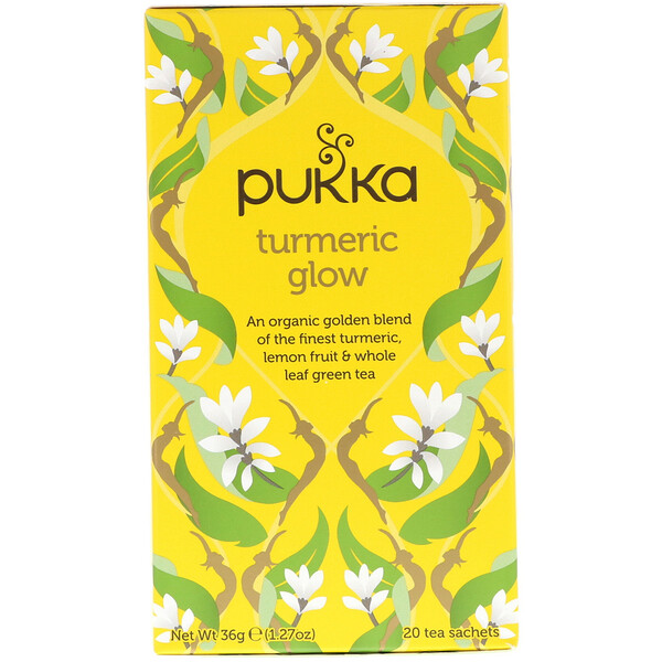 Pukka Herbs, 薑黃煥彩茶，20茶包，1.27盎司（36克）