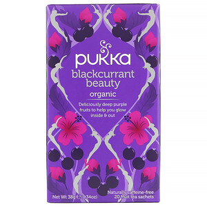 Пукка хербс, Organic Blackcurrant Beauty, Caffeine-Free, 20 Fruit Tea Sachets, 1.34 oz (38 g) отзывы
