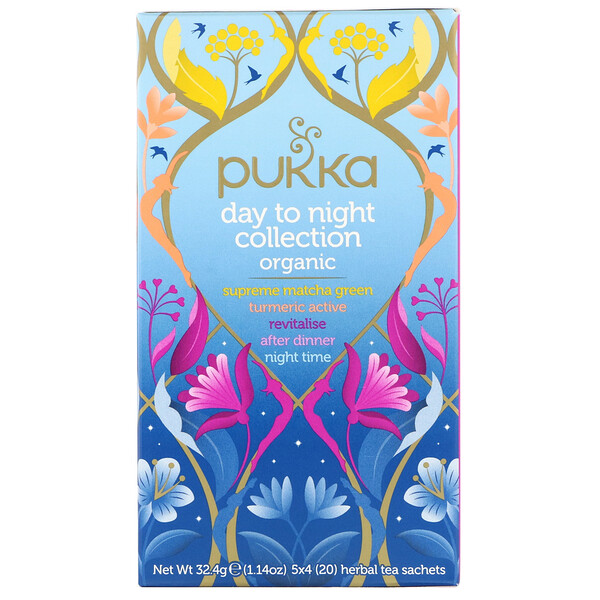 Pukka Herbs, 有機日夜系列，20 袋清涼茶，1.14 盎司（32.4 克）