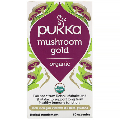 Pukka Herbs Organic Mushroom Gold, 60 Capsules