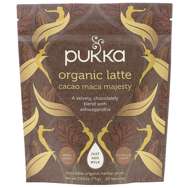 Pukka Herbs, Cacao Maca Majesty Organic Latte, Bio-Latte mit Kakao und Maca, 75 g (2,65 oz.)