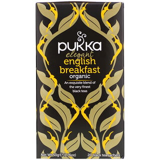 Pukka Herbs, Organic Elegant English Breakfast, 20 пакетиков черного чая, 50 г (1,76 унции)