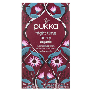 Pukka Herbs, 草本茶，有機夜間漿果，無咖啡萃取，20 袋，1.26 盎司（36 克）