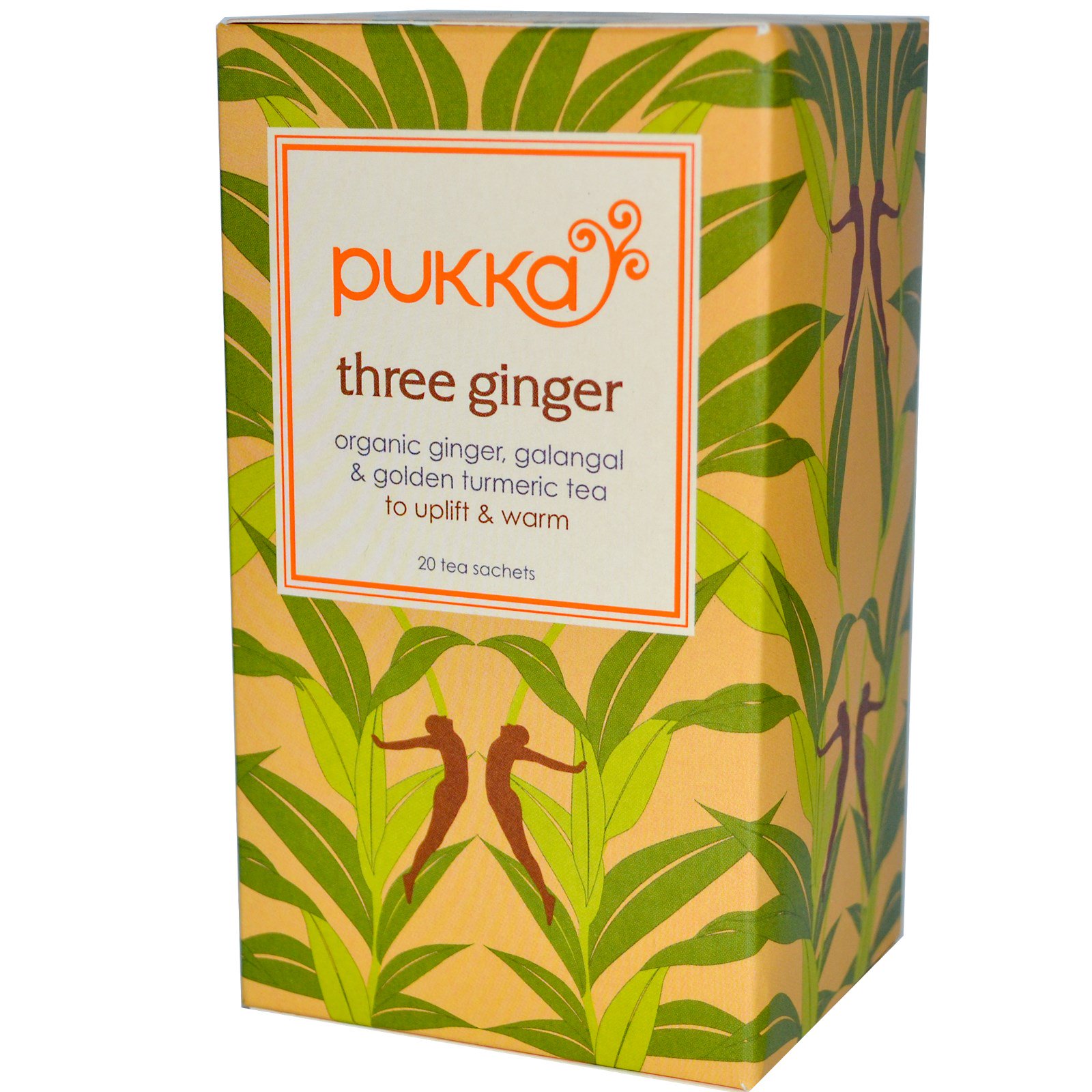 Pukka Herbs, Three Ginger, Caffeine Free, 20 Tea Sachets, 1.27 oz (36 g