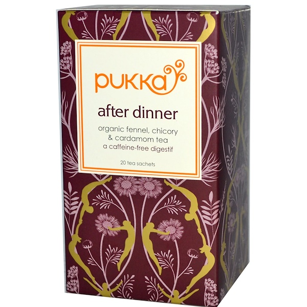 Pukka Herbs, After Dinner, Organic Fennel, Chicory & Cardamom Tea