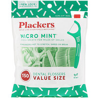 Micro Mint, зубочистки с нитью, экономичная упаковка, мята, 150 шт. - изображение