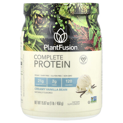 PlantFusion  Complete Protein  Creamy Vanilla Bean  1 lb (450 g)