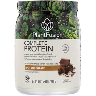 PlantFusion, بروتين متكامل، نكهة الشيكولاتة الغنية، رطل واحد (450 جم)