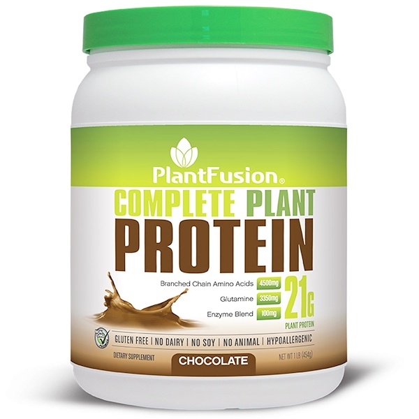 PlantFusion, Полный растительный белок, шоколад, 1 фунт (454 г)