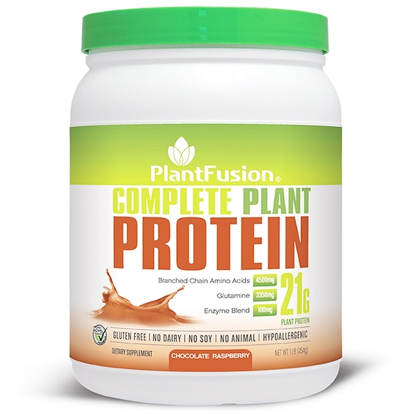 PlantFusion, Полный растительный белок, шоколад и малина, 1 фунт (454 г) (Discontinued Item) 