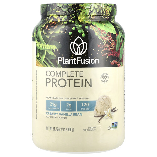 Plantfusion Complete Protein, Creamy Vanilla Bean, 2 lb (900 g)
