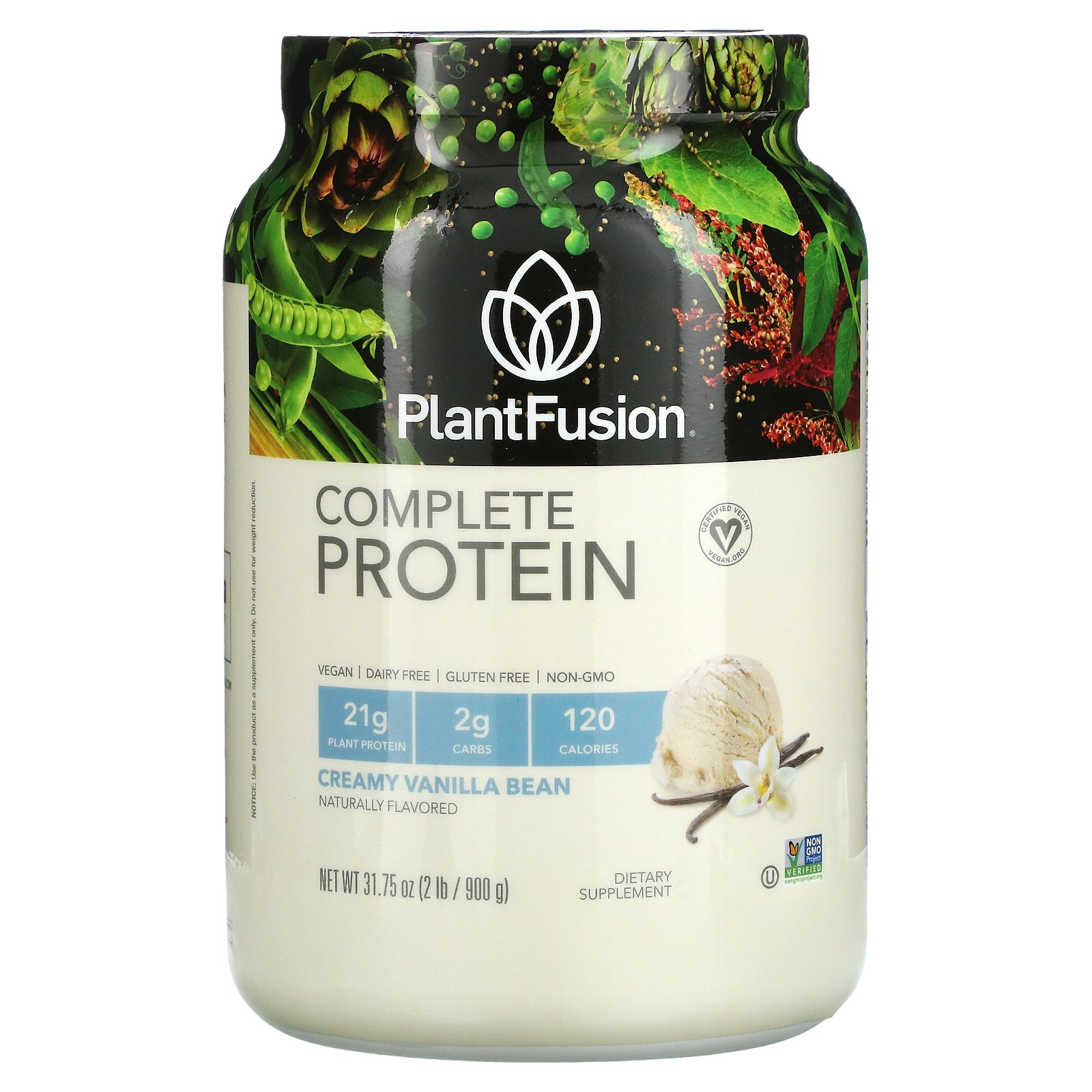 Plantfusion Complete Protein Creamy Vanilla Bean 2 Lb 900 G
