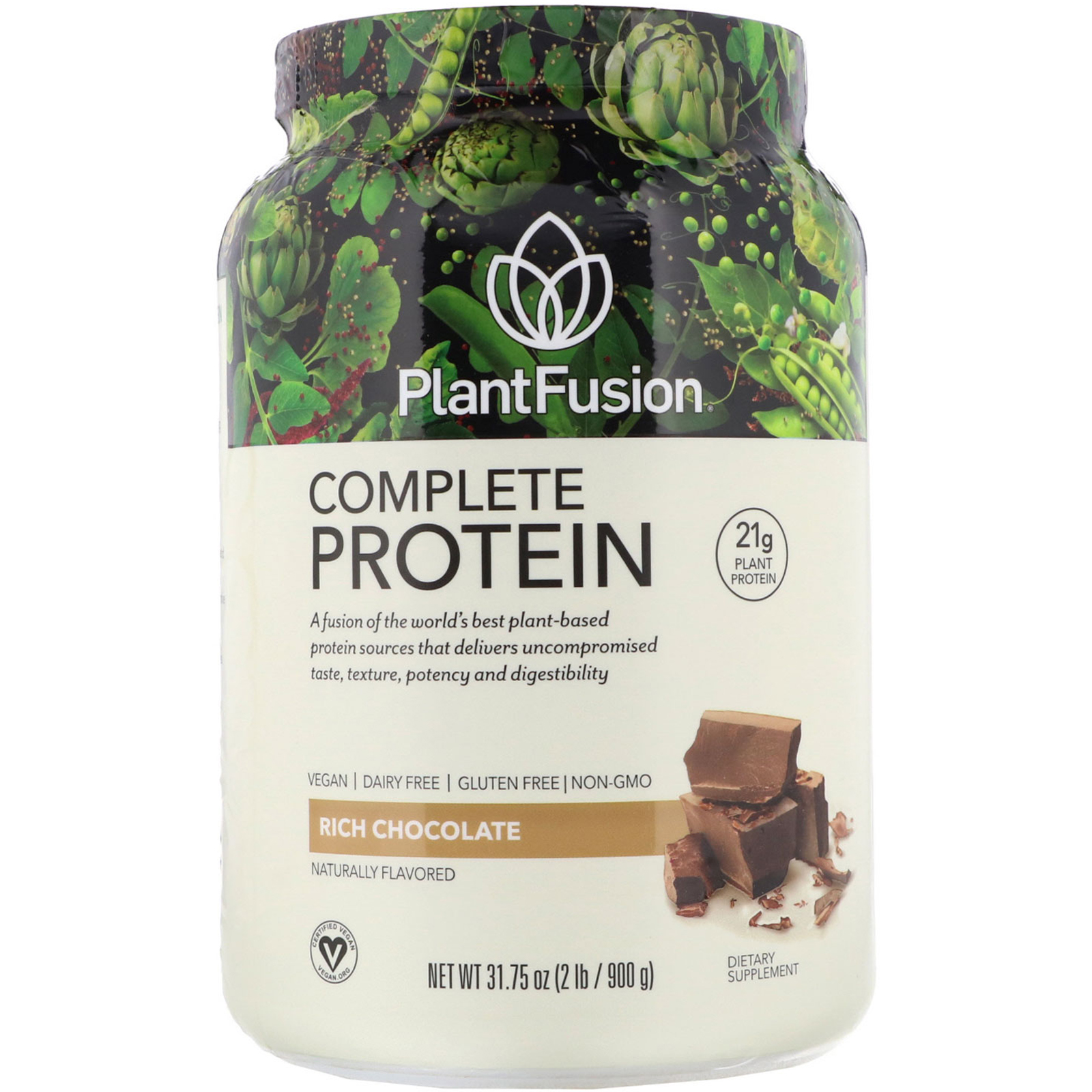 PlantFusion, Complete Protein, Rich Chocolate, 2 lb (900 g) - iHerb