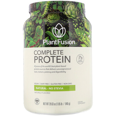 Купить PlantFusion Complete Protein, натуральный вкус, 840 г