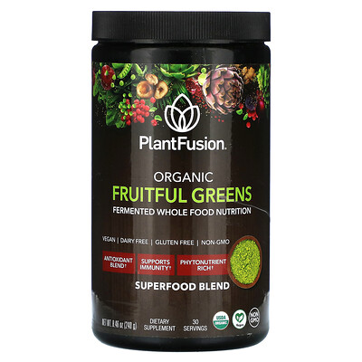PlantFusion  Organic Fruitful Greens  8.46 oz (240 g)