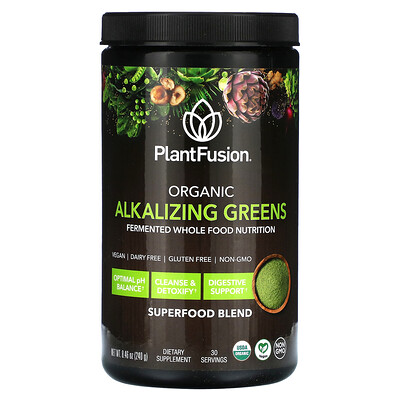 PlantFusion  Organic Alkalizing Greens  8.46 oz (240 g)