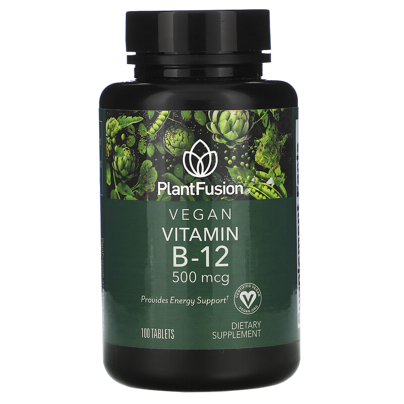 PlantFusion, Vegan Vitamin B-12, 500 mcg, 100 Tablets - iHerb