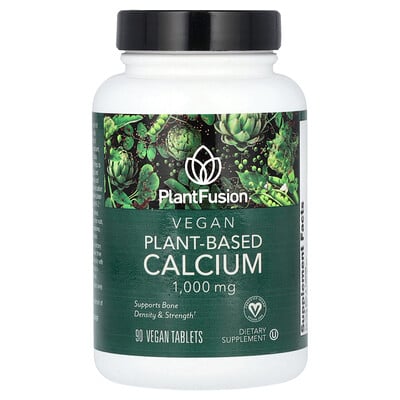 PlantFusion  Vegan Planet-Based Calcium  1 000 mg  90 Tablets (333 mg per Tablet)