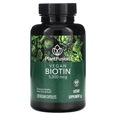 PlantFusion  Vegan Biotin  5 000 mcg  120 Vegan Capsules