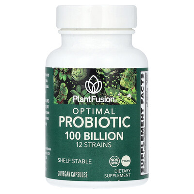 PlantFusion  Optimal Probiotic  100 Billion CFU  30 Vegan Capusules