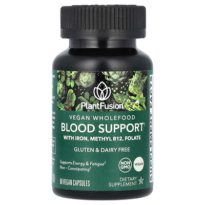 PlantFusion Vegan Wholefood Blood Support 60 Vegan Capsules