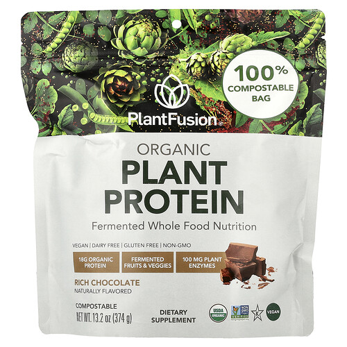 PlantFusion, Bio-pflanzliches Protein, reichhaltige Schokolade, 374 g