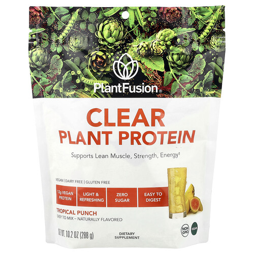 Plantfusion Clear Plant Protein, Tropical Punch, 10.2 oz (288 g)