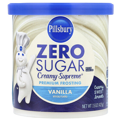 Product Image for Pillsbury, Zero Sugar, Premium Frosting, Vanilla, 15 oz (425 g)