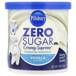 Pillsbury, Zero Zahăr, Glazură Premium, Vanilie, 15 oz (425 g)
