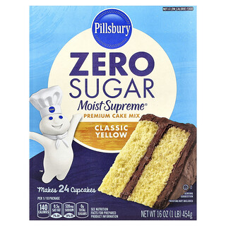 Pillsbury, Tanpa Gula, Campuran Kue Premium Moist Supreme®, Classic Yellow, 454 g (16 ons)