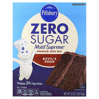 Pillsbury, Sin azúcar, Mezcla prémium para pasteles Moist Supreme®, Devil's Food, 454 g (16 oz)