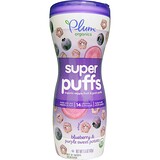 Plum Organics, Super Puffs, органические колечки из овощей, фруктов и злаков, черника и фиолетовый батат, 1,5 унции (42 г) отзывы