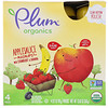 Plum Organics, Organic Applesauce Mashups with Strawberry & Banana, 4 Pouches, 3.17 oz (90 g) Each
